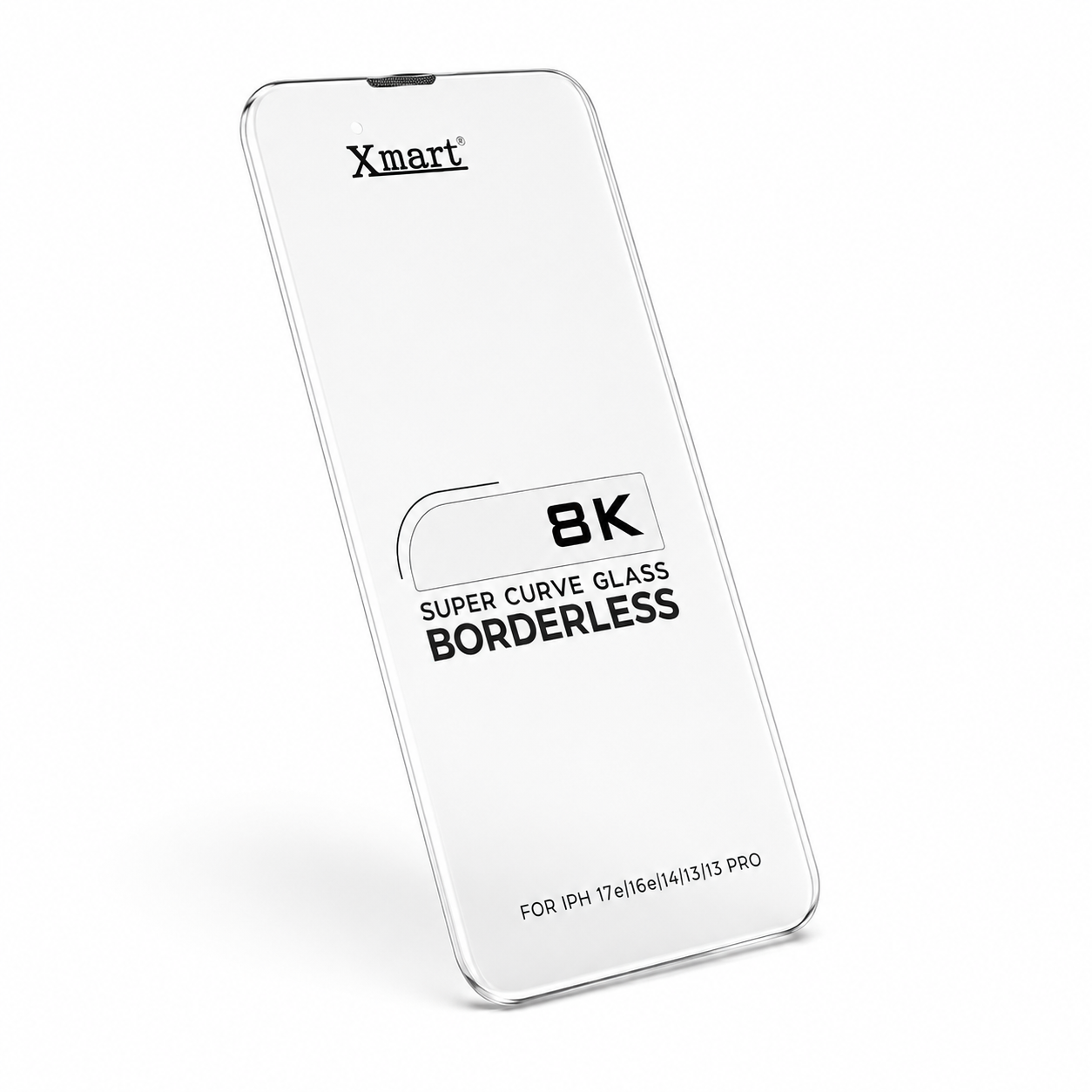 Buy Xmart 8K borderless super curve tempered glass for iPhone. HD-clear edge-to-edge coverage, smooth touch and easy installation. Shop online in India.