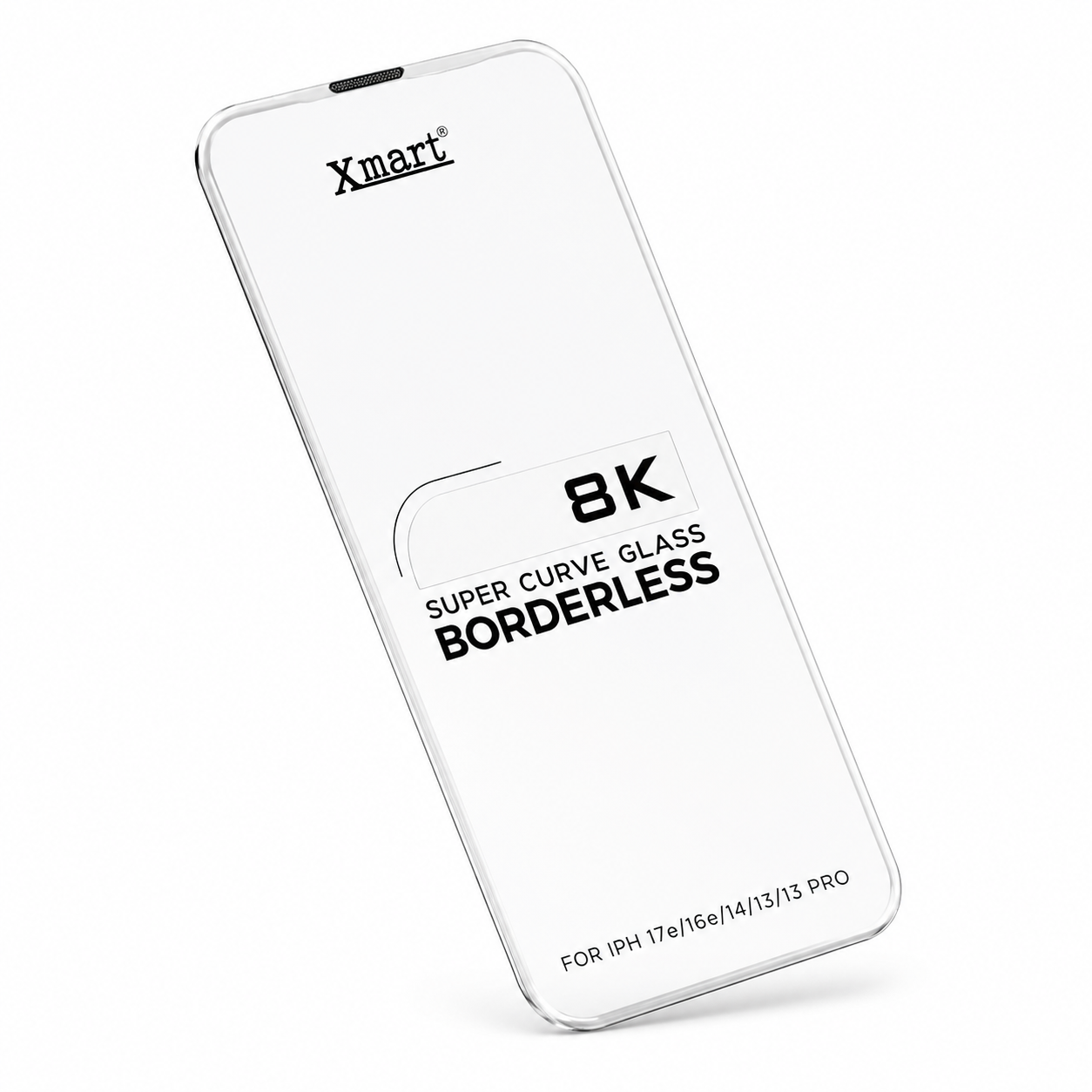 Buy Xmart 8K borderless super curve tempered glass for iPhone. HD-clear edge-to-edge coverage, smooth touch and easy installation. Shop online in India.