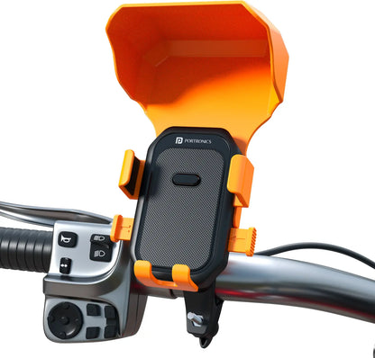 Bike Mobile Holder with Sun Visor – Heavy Duty Handlebar Mount 📱🏍️