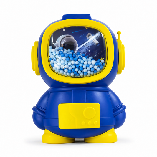 Astronaut Piggy Bank for Kids – Blue & Yellow Space Saving Bank