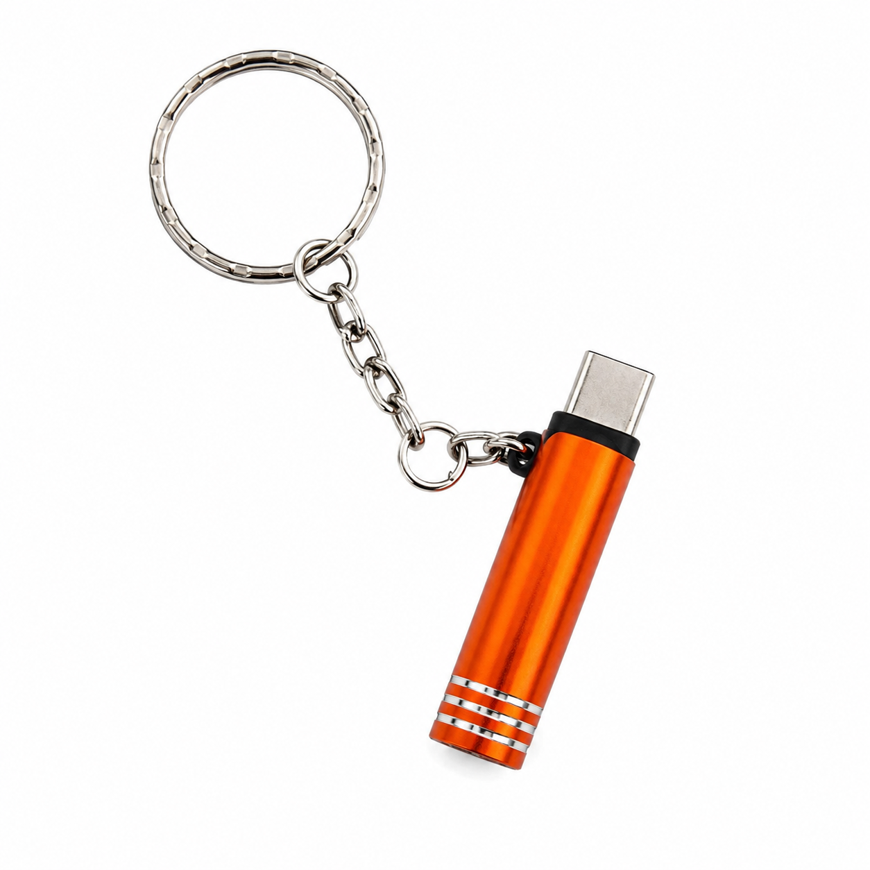 Type C Electric Lighter Keychain Rechargeable USB-C Portable Mini Cigarette Lighter